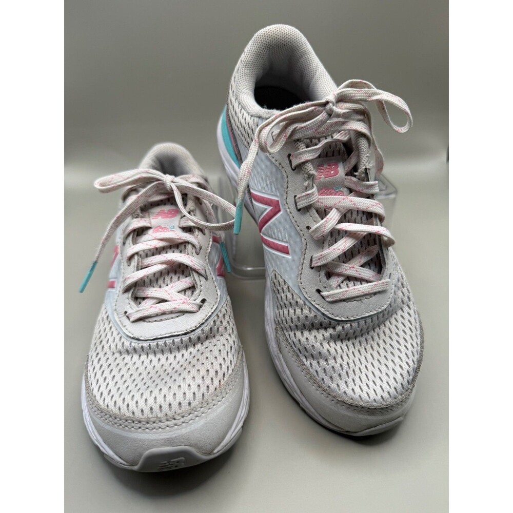 New Balance 680v6 Girls Bungee Gray Pink YP680PS6 Youth Size 2